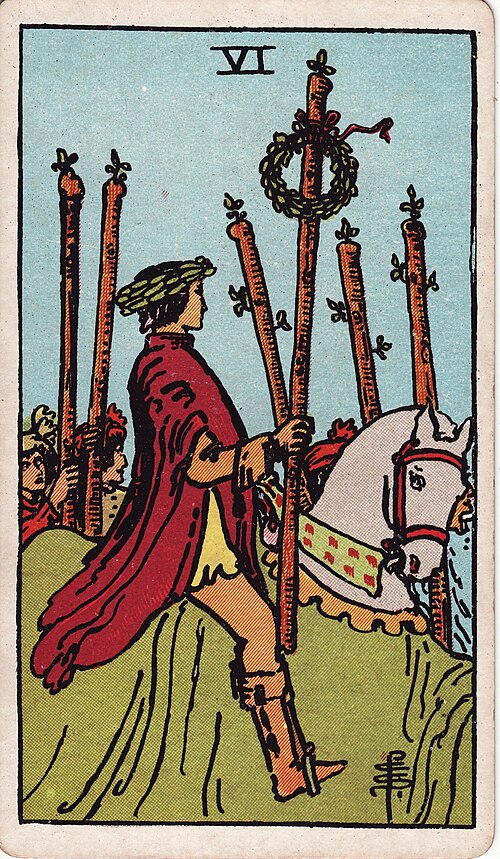 Six of Wands tarot card, Rider-Waite-Smith